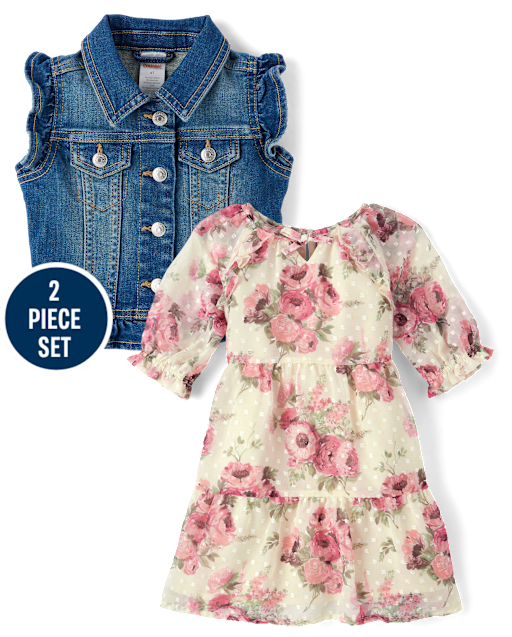 Girls Floral 2-Piece Outfit Set - Highland Hills