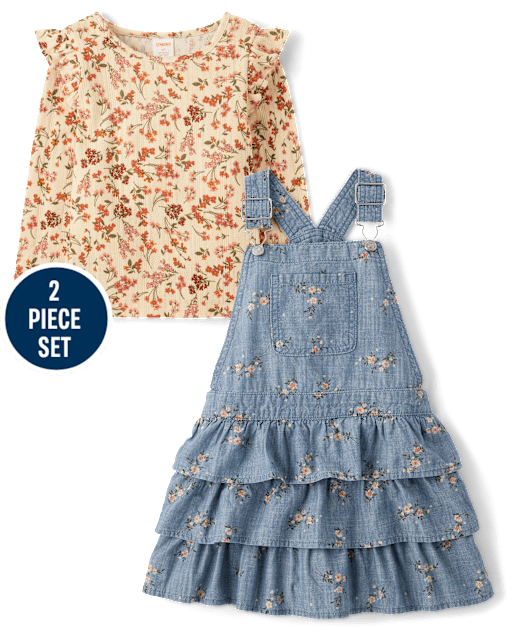 Girls Floral 2-Piece Outfit Set - Highland Hills