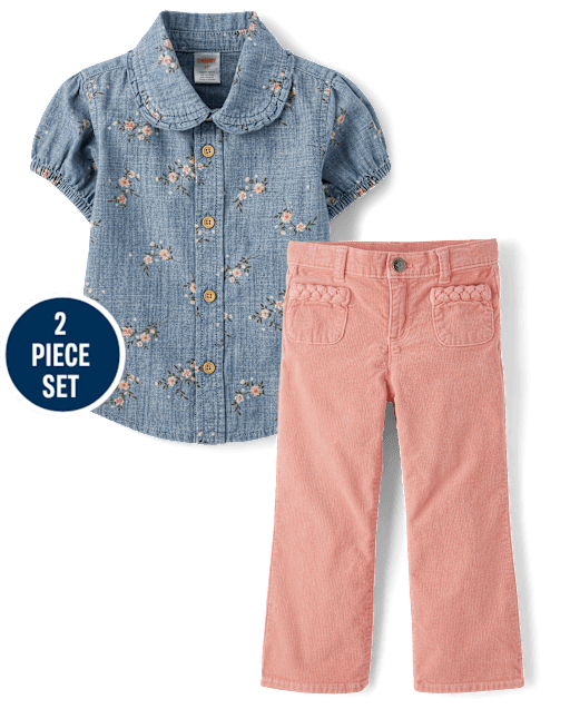 Girls Braided 2-Piece Outfit Set - Highland Hills