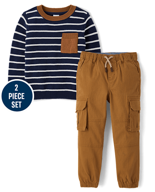 Boys Striped 2-Piece Outfit Set - Highland Hills