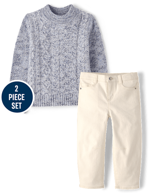 Girls Stitched 2-Piece Outfit Set - First Frost