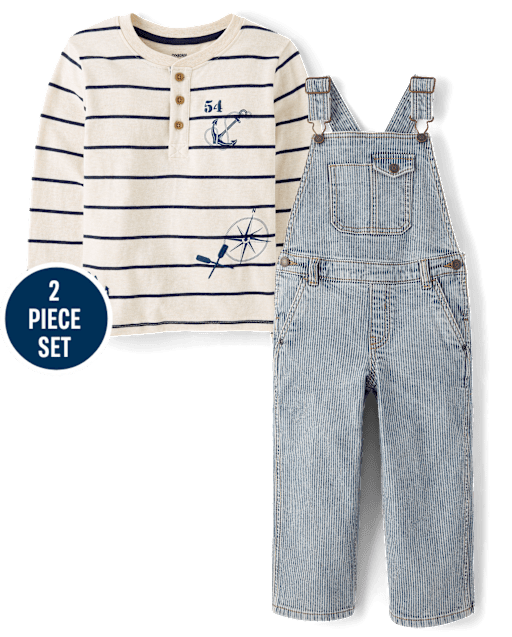 Boys Embroidered Coastal 2-Piece Outfit Set - Driftwood Bay - lbl_product_image_view_1