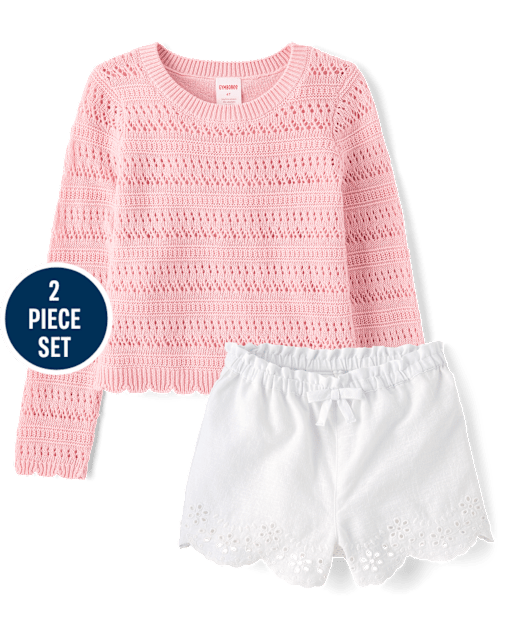 Girls Embroidered Linen-Blend 2-Piece Outfit Set - Linen Edit - lbl_product_image_view_1