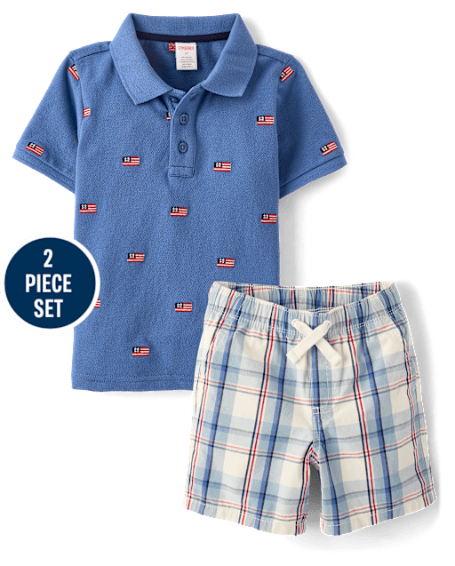 Boys Plaid 2-Piece Outfit Set - Nantucket Charm - lbl_product_image_view_1