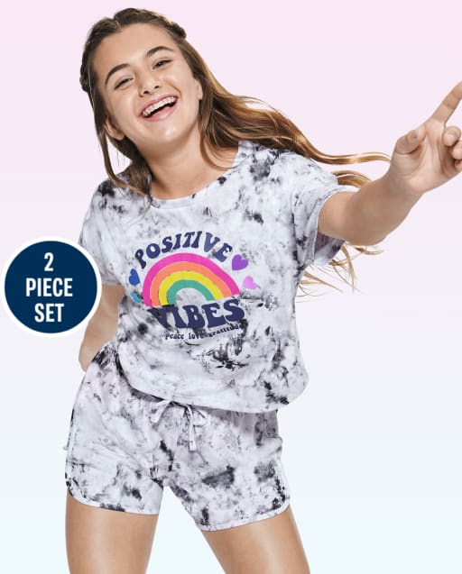 Tween Girls Tie Dye Vibes Super Soft Pajamas