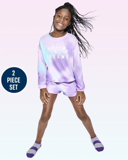 Tween Girls Tie Dye Dreams French Terry Pajamas