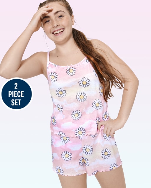 Pijama de canalé para niñas Tween Daisy