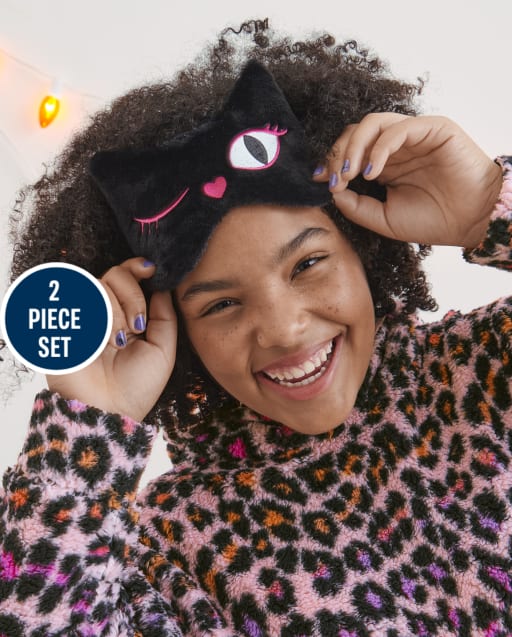 Tween Girls Cat Eye Mask & Socks Set