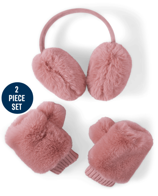 Tween Girls Ear Muffs And Gloves Set
