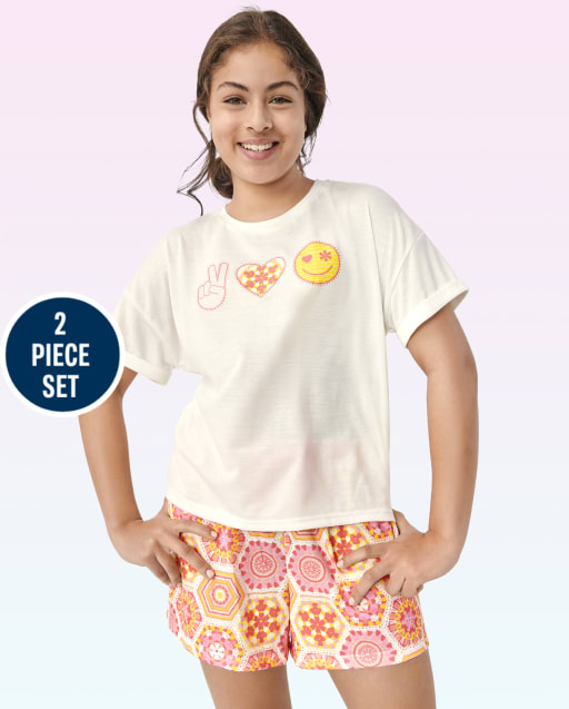 Girls Icon Sleep Tee Set