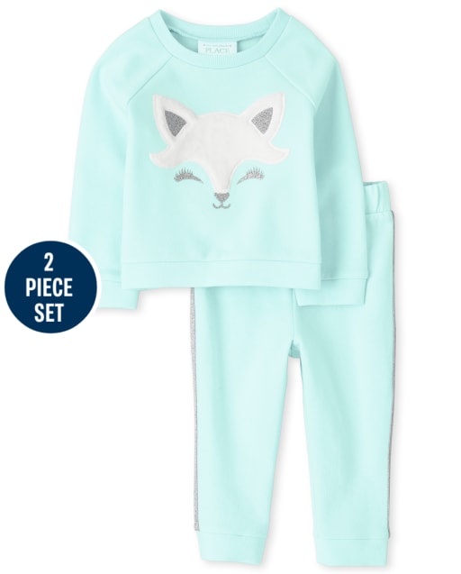 Conjunto de traje de zorro para niñas pequeñas