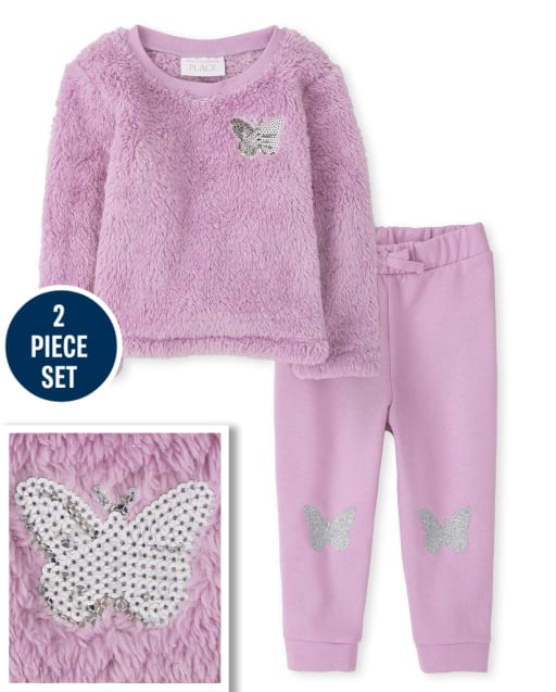 Toddler Girls Butterfly Outfit Set
