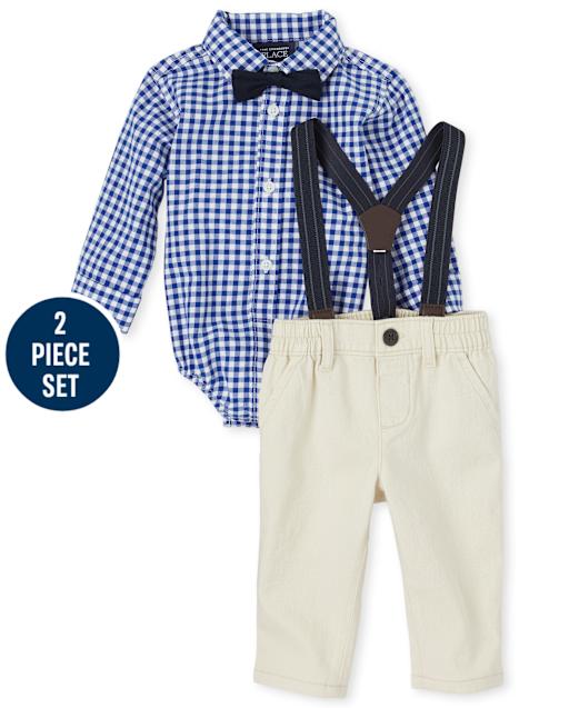 Baby Boys Check Poplin Outfit Set