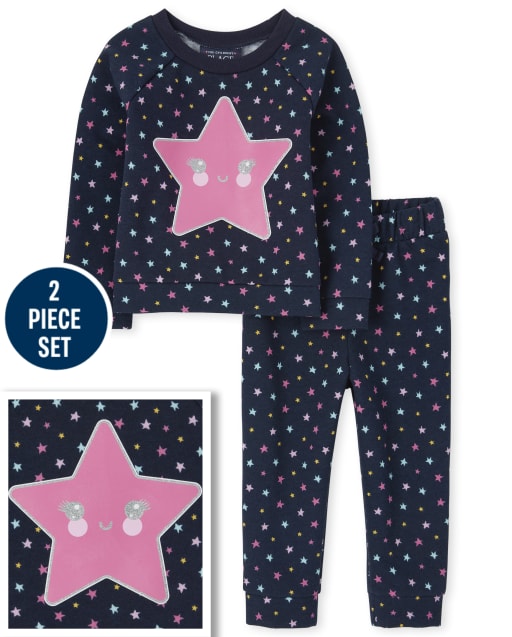 Toddler Girls Star And Dot Outfit Set