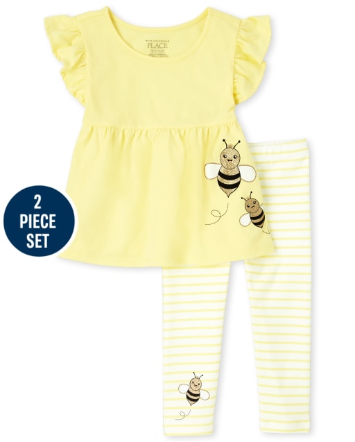 Toddler Girls Bumble Bee 2-Piece Set