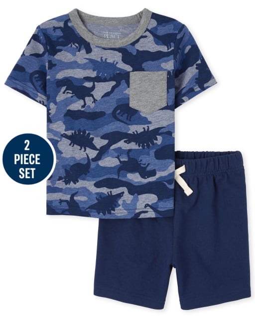 Baby And Toddler Boys Dino Camo Outfit Set