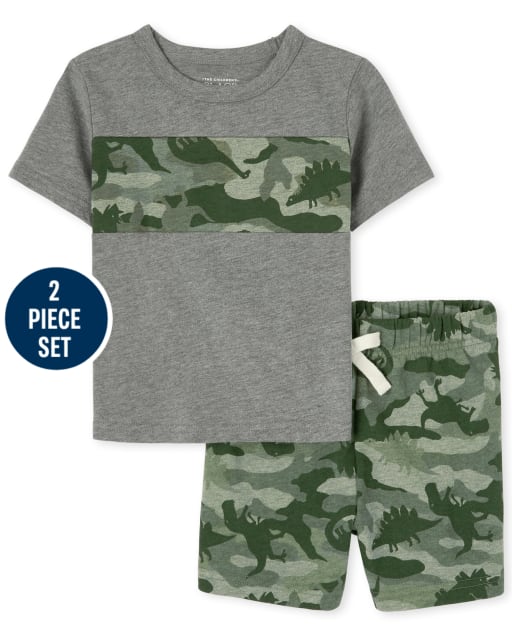 Baby And Toddler Boys Dino Camo Outfit Set