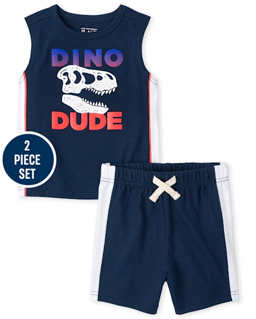 Ensemble 2 pièces graphique pour bébé et tout-petit garçon
