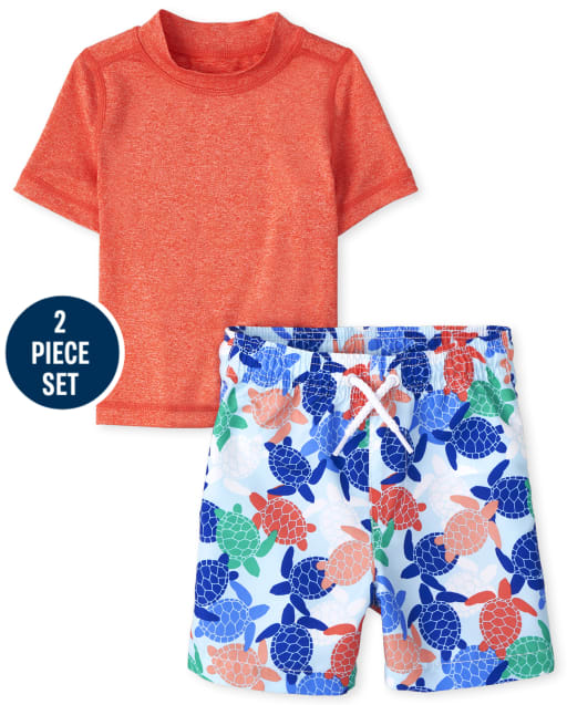 Traje de baño de tortuga para bebés y niños pequeños