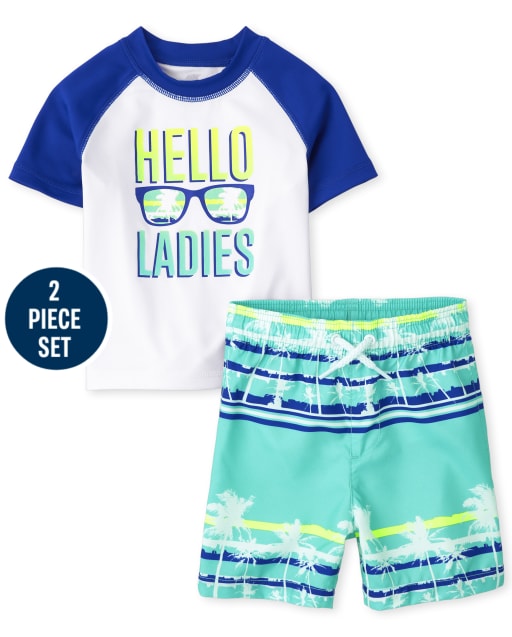 Baby And Toddler Boys Palm Tree Swimsuit