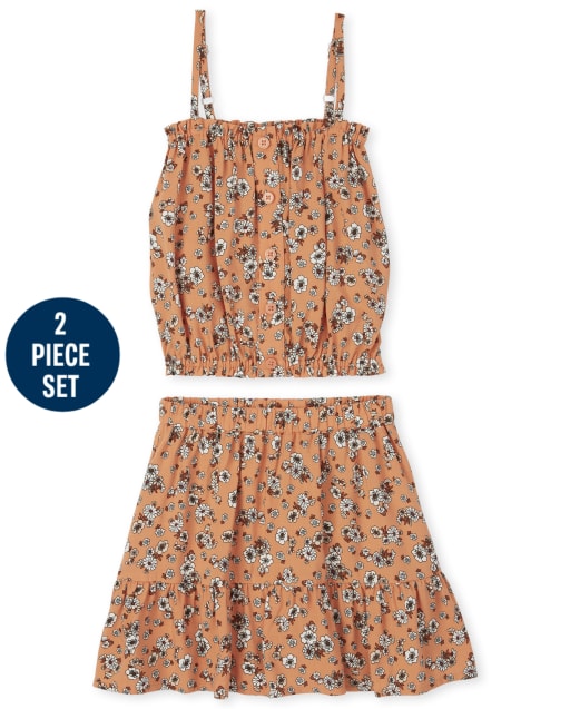Girls Floral 2-Piece Set