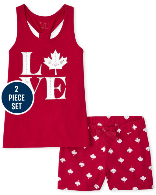 Girls Canada Day 2-Piece Set