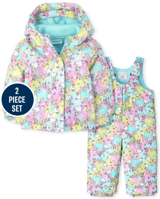 Toddler Girls Print 2-Piece Snow Set