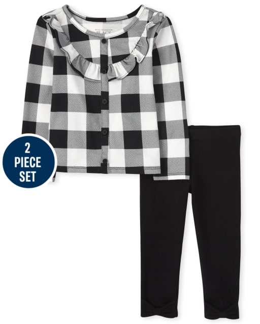 Toddler Girls Buffalo Plaid 2-Piece Set