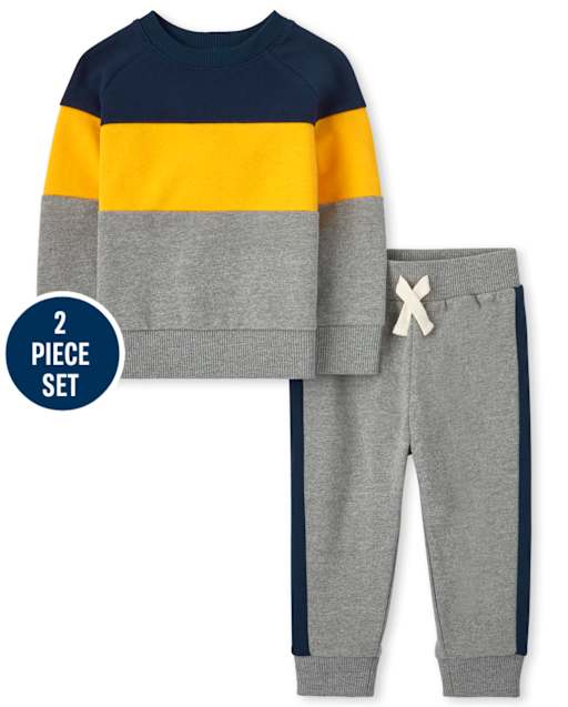 Ensemble 2 pièces color block pour tout-petits garçons