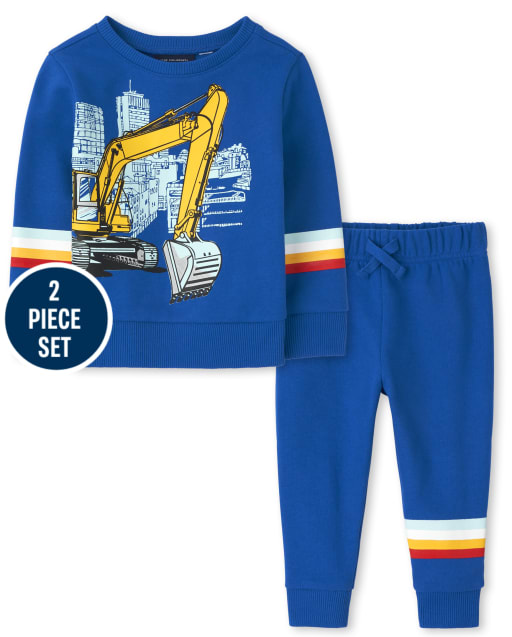 Toddler Boys Construction 2-Piece Set