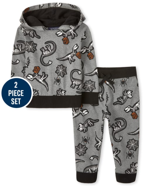 Toddler Boys Halloween Dino 2-Piece Set