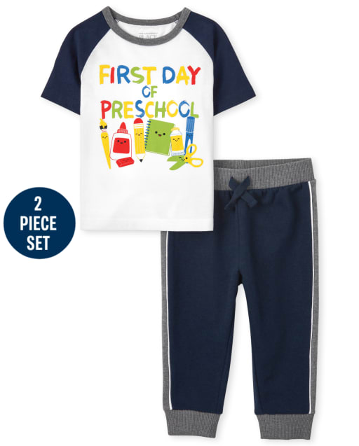 Ensemble 2 pièces préscolaire pour tout-petits garçons