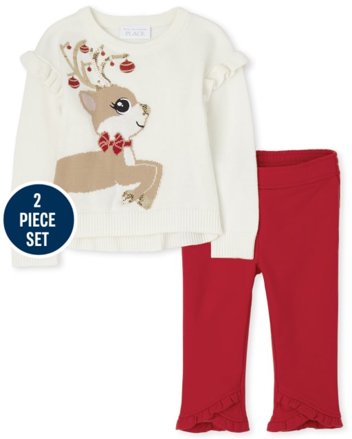 Toddler Girls Reindeer 2-Piece Set
