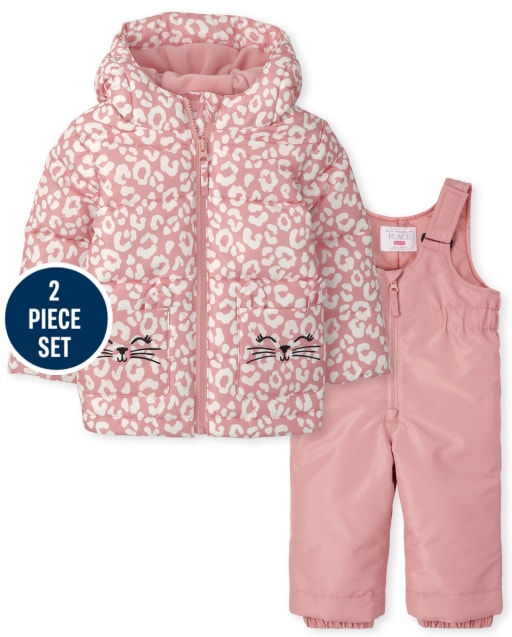 Toddler Girls Leopard 2-Piece Snow Set