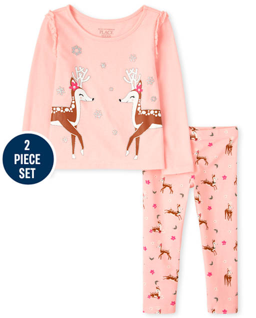 Toddler Girls Reindeer 2-Piece Set