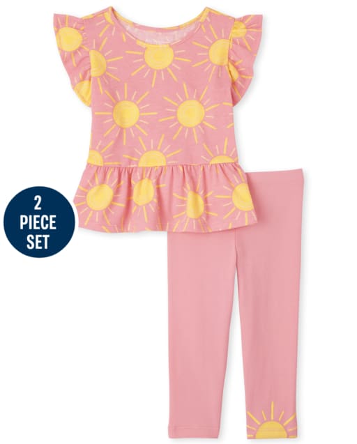 Toddler Girls Sun Ruffle 2-Piece Set