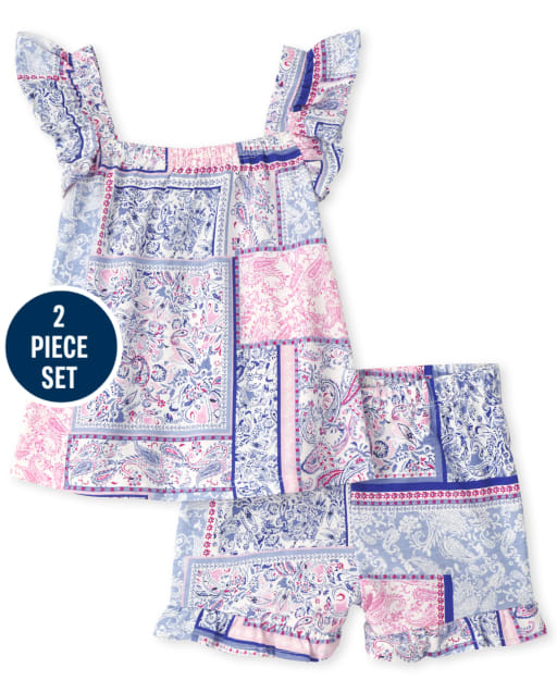 Toddler Girls Paisley Patchwork 2-Piece Set