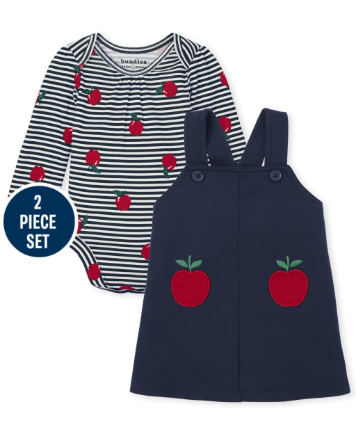 Baby Girls Apple 2-Piece Playwear Set