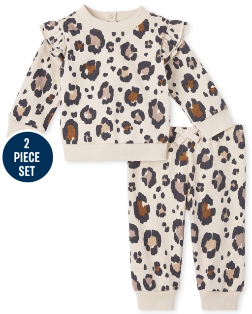 Baby Girls Leopard 2-Piece Playwear Set