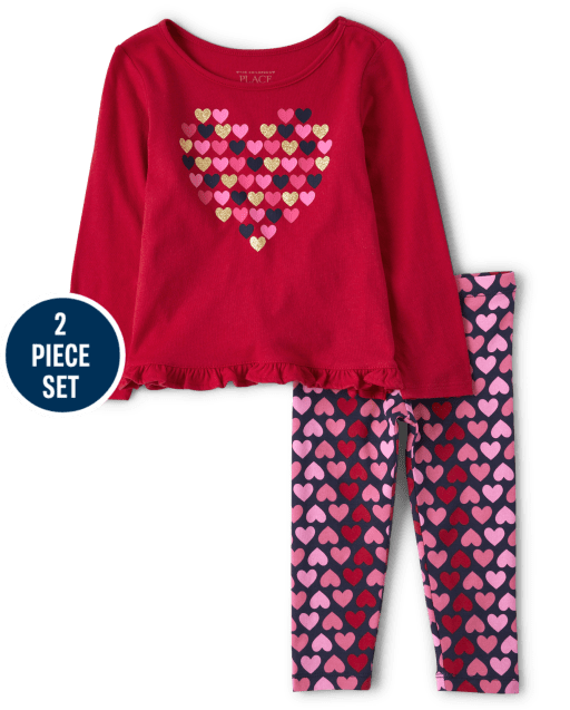 Toddler Girls Heart 2-Piece Set