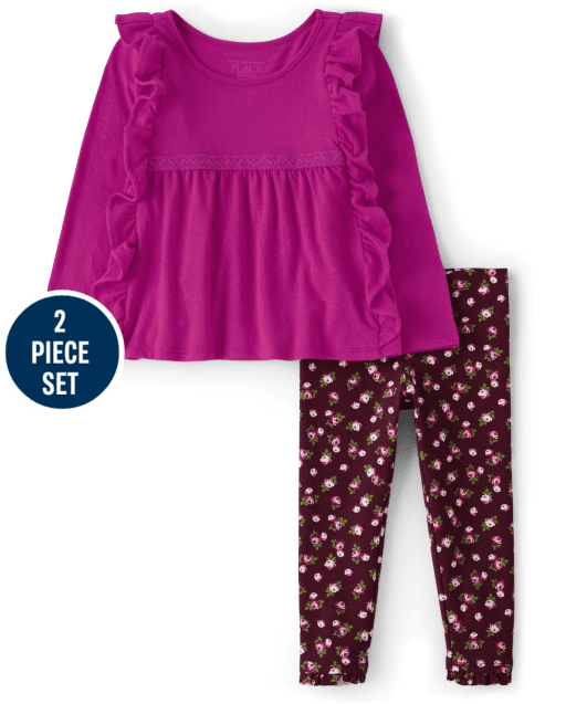 Toddler Girls Ruffle 2-Piece Set
