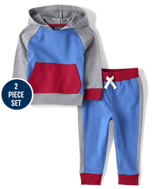 Toddler Boys Colorblock 2-Piece Set