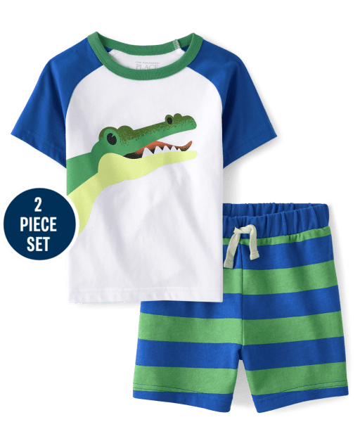Baby And Toddler Boys Alligator 2-Piece Set