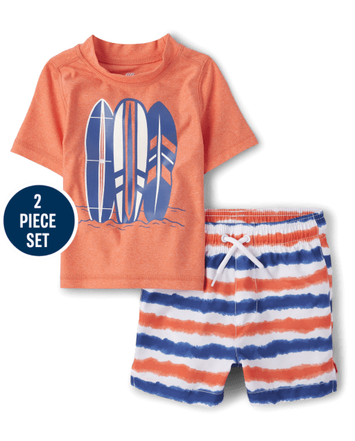 Baby And Toddler Boys Graphic Swim Set