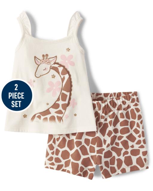 Toddler Girls Giraffe 2-Piece Set
