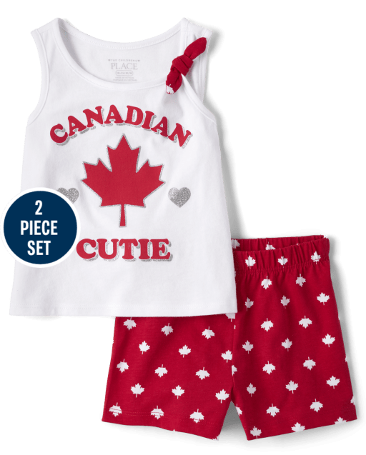 Ensemble 2 pièces Canadian Cutie pour toute-petite fille