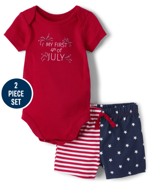 Unisex Baby First 4th Of July 2-Piece Playwear Set