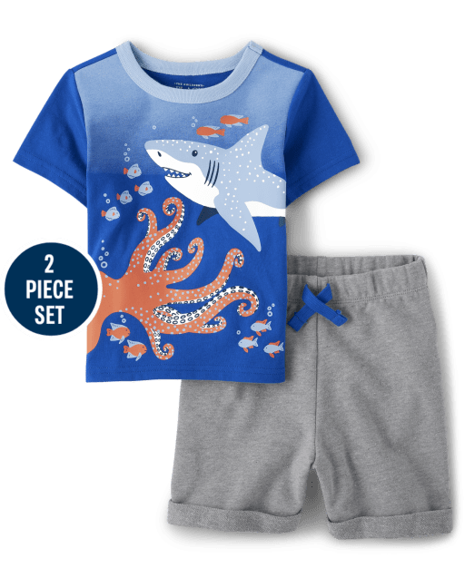 Baby And Toddler Boys Ocean 2-Piece Set