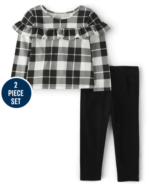 Toddler Girls Plaid 2-Piece Set