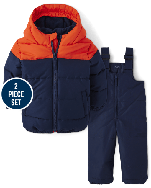 Toddler Boys Colorblock 2-Piece Snow Set